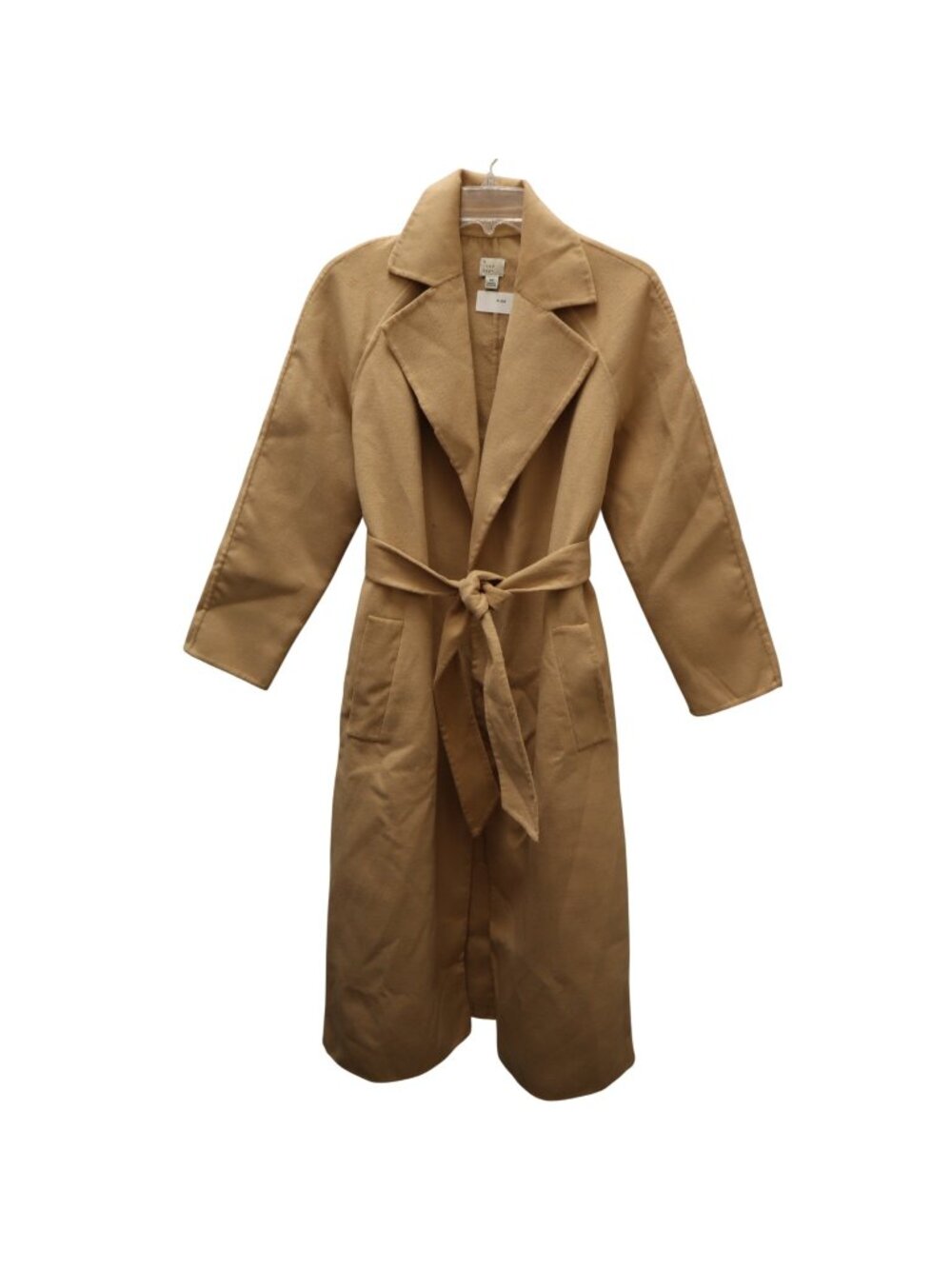 K-268 A New Day Womens XS Tan Belted Longline Coat